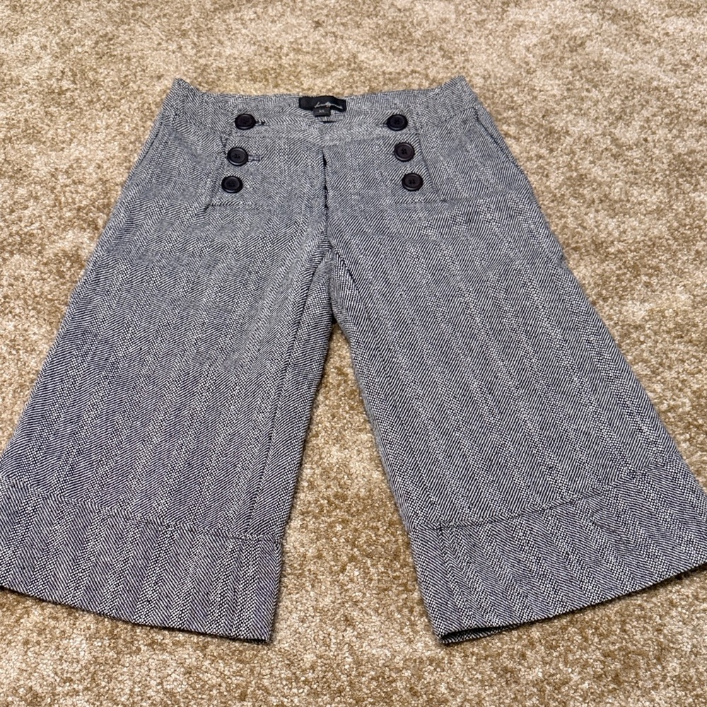 Twenty Charcoal Wide-Leg Cropped Pants